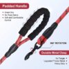 Petology Dog Leash 5FT Long, ½ Inch Thick Reflective Heavy Duty Rope with Anti-Slip Padded Handle for Small & Medium Dogs (Red, 5 Feet - Small & Medium Dogs)