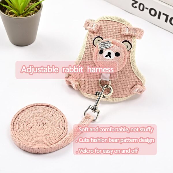 71VYs7dL4AL._SL1500_.jpg Pink M-Size Cat Harness & Leash Set | Adjustable Linen Vest for Cats Up to 15 lbs | 22-50 Cm Chest & 22-32 Cm Neck | 120 Cm Ultra-Light 66g Design