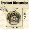 Western Era Siberian Husky Bronze Tag with Dog Face Engraved – Durable Metal Pet ID Tag, Stylish, Sturdy, Long-Lasting, Scratch-Resistant, Lightweight, Attach to Dog Collar for Added Style & Security