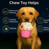 What's Poppin Muffin Cup Squeaky Dog Toy | Colorful Cupcake Design with Sprinkles | Soft Rubber Chew Toy for Small & Medium Dogs | Interactive Fetch, Chewing & Boredom Relief with Built-in Squeaker