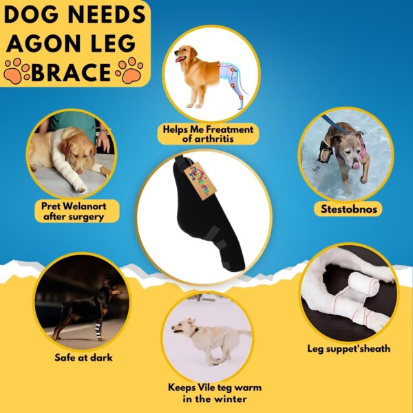 71X-bRwQBsL._SL1500_.jpg Western Era Dog Disability Leg Support Brace | Rear & Front Leg Injury Aid for Arthritis, Mobility, Sprain Recovery | Wrap for Disabled Dogs with Padding | Helps Walking, Balance, Joint Relief (Left)