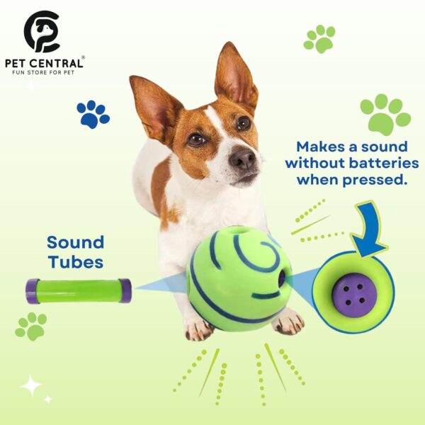71X-d2z7S9L._SL1500_.jpg Interactive Toy Ball for Dogs Bouncing Giggle Ball Chew Ball for Aggressive Dogs Molar Dog Ball Self Moving Dog Toys Green Fun Ball for Medium and Large Dogs Pet Supplies – 5.5”x 5.5”