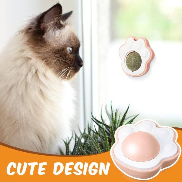 71XTmmj137L._SL1500_.jpg Dog Trust Catnip Balls Edible Catnip Ball for 1PCS Cats Kitten Toy Rotatable Mint Ball Kitten Chew Treats for Teeth Cleaning Biting Dental Care Safe Healthy Lick Toy (Paw)