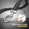 FYA Tactical Heavy Duty Bungee Dog Leash for Medium Large Breed Dogs - No Pull Shock Absorption With Car Seatbelt, 6 Feet Training Leash