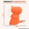 71XYeaSDCAL._SL1500_.jpg Foodie Puppies Dog Squeaky Chew Latex Rubber Toy - (Orange T-Rex) for Small Dogs & Puppies | Durable, Soft, Animal Design, Fetch & Chew Safe Play Toy | Reduce Separation Anxiety
