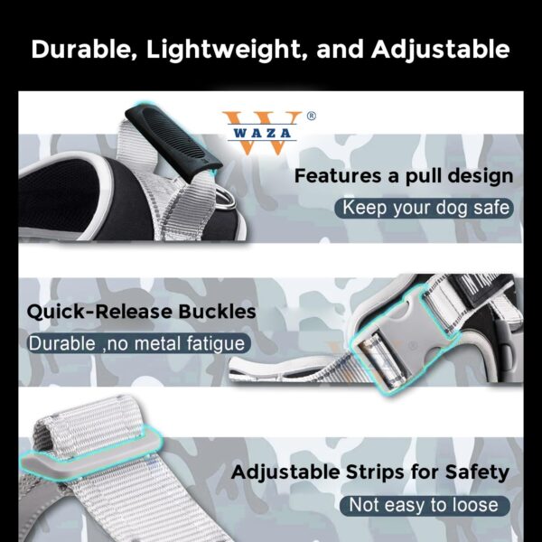 71XZZjF50XL._SL1500_.jpg WESOT Heavy Duty Dog Harness for Medium Large Dogs Labrador American Bully No Pull Front & Back Clip Handle, Adjustable Belt Vest Harness for Training Hunting Walking