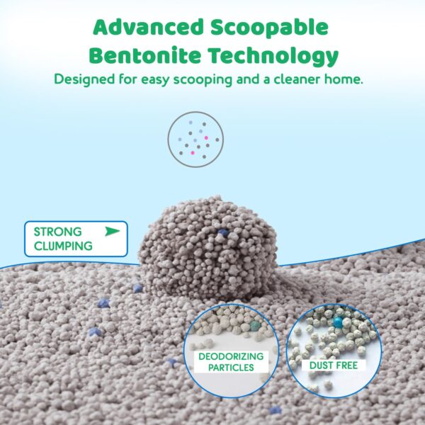 Cat Litter 5kg Jasmine | Premium Bentonite Clay, Gentle on Paws, Low Dust | Floral Fragrance & Fast-Clumping Cat Litter for a Fresh Litter Box