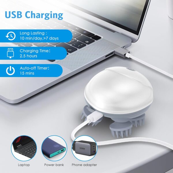 Upgraded Handheld Cat Massager Dog ,Electric Pet for Dogs&Cats,with 4 Massage Heads,Cat Head&Back Scratcher for Relieving Tight Stiffness Muscles,Promote Bonding,White