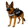 Buraq Pets Police K9 Dog Harness, No Pull Reflective Dog Buraq Pets Police K9 Dog Harness, No Pull Reflective Dog Vest Oxford Fabric, Soft Padded Easy Control Dog Chest Belt, No More Pulling Or Choking for Large Medium & Small Dogs (Black - XXL)