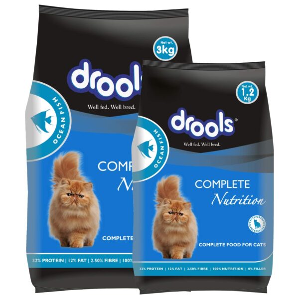 71Y2FQ50zL._SL1500_.jpg Drools Adult(+1 Year) Dry Cat Food, Ocean Fish, 3 kg + 1.2 kg Free & Kitten(1-12 Months) Dry Cat Food, Ocean Fish, 1.2kg with Free Container