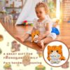 Crochet Toys, Orange Cat Crochet Doll, Handmade Emotional Support Gift for Cat Lovers, Home Office Decor, Compact Size, Lightweight