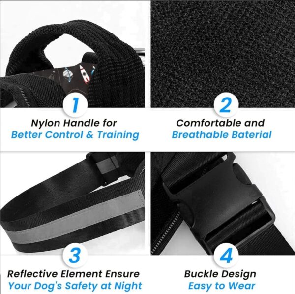 71Y6XfMX5kL._SL1358_.jpg SUBAKA Customized Dog Harness with Personalized Pet Name Patches | No-Pull Camouflage Dog Vest | Reflective Straps | Adjustable Fit | Matching Leash Included (Printed Black, Medium (13-20 kgs))