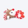 HUFT Dashing Reindeer Squeaky Dog Toy – Multicolor Plush Toy for Puppies & Adult Dogs | Interactive Chew, Tug & Play Toy | Fun, Durable, and Soft Pet Toy for Dogs