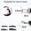 Foodie Puppies Dog Car Seat Belt for Small Medium Size Pets, Adjustable Safety Heavy Duty Elastic Lead Harness for Cars with Elastic Nylon (Tether Leash 70cm)