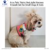 71YeGCjhZWL._SL1500_.jpg A+a Pets' Retro Vest Harness & Leash Set | No Pull, No Escape, Breathable, Cute Combo for Puppies, Small Dogs, Cats (Polka Blue, M)
