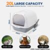 Foodie Puppies Litter Box with Scooper (Dome Cat Tray) (38 x 26 x 36 cm) | Training Cat Litter Tray for Small to Medium Cats, Kittens, and Puppies | Potty/Poo Training Box with Door & Handles