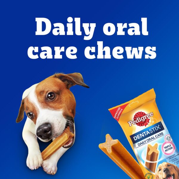 71Z2KIOJALL._SL1200_.jpg Pedigree Dentastix Oral Care Dog Treat, Adult Large Breed (25+ kg), 1.08 kg, Recommended by Vets, Supports Gum Health, Reduces Risk of Gum diseases