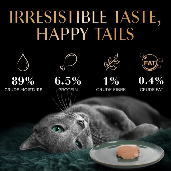 71Z38oBZupL._SL1500_.jpg Sheba Fine Premium Adult (1+ Years) Wet Cat Food, Chicken Premium Loaf, 70 g Pouch (Pack of 28), High-moisture gravy cat food for healthy hydration