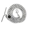 PSK PET MART Dog Chain Silver Grind No.8 Heavy Weight Dogs Leash Heavy Duty Dog Chain with Heavy Hook (L - 60 Inch) for Large Dogs