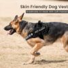Berlin's PET ACCESSORIES Personalized Dog Harness with Pet Name & Phone Number, No Pull Dog Vest,Escape Proof Reflective Dog Harness, Custom Patches with Hook Backing (Black, Large (21-35KGS))