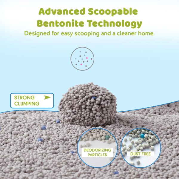 Cat Litter 5kg Lemon | Fast-Clumping Bentonite Cat Litter with Odour Lock, Low Dust & Gentle on Paws | Fresh & Zesty Litter Box Everyday