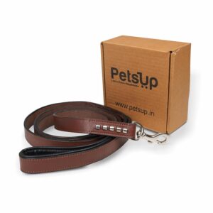 PetsUp Leash Genuine Leather Dog Leash – Heavy Duty, Durable, and Comfortable for Medium and Large Dogs-Training and Walking Lead
