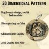 Western Era Siberian Husky Bronze Tag with Dog Face Engraved – Durable Metal Pet ID Tag, Stylish, Sturdy, Long-Lasting, Scratch-Resistant, Lightweight, Attach to Dog Collar for Added Style & Security