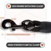71aUB8HlYmL._SL1500_.jpg Wooflix Heavy Duty Nylon Dog Leash | Anti Slip Padded Handle Long Dog Leash | Highly Reflective Leash for Dogs | Dog Rope for Medium & Large Dogs | Dog Training Leash | (Black, 6.5 Feet Long)