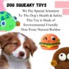 71aVaI3tvXL._SL1500_.jpg Sage Square Premium Squeaky Toy Set of 5 for Dogs - Durable, Chewable, Rubber Toys, Multiple Fun Shapes & Colors for Interactive Play, Teething Relief, Keeps Entertained, Happy (Combo No. 7)