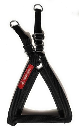 Choke Free and Pulling Free Padded Easy Control Adjustable Chest Choke Free and Pulling Free Padded Easy Control Adjustable Chest Belt Harness for Small Dogs of All Breeds and All Life Stages(Black, 0.75 inch)