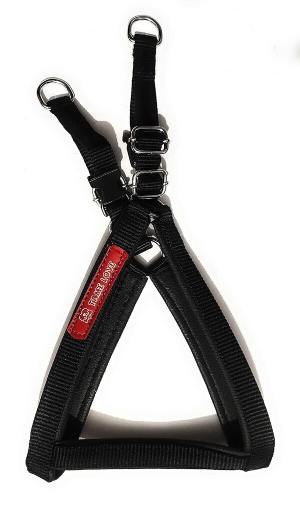 Choke Free and Pulling Free Padded Easy Control Adjustable Chest Choke Free and Pulling Free Padded Easy Control Adjustable Chest Belt Harness for Small Dogs of All Breeds and All Life Stages(Black, 0.75 inch)