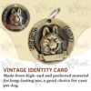 Western Era Siberian Husky Bronze Tag with Dog Face Engraved – Durable Metal Pet ID Tag, Stylish, Sturdy, Long-Lasting, Scratch-Resistant, Lightweight, Attach to Dog Collar for Added Style & Security