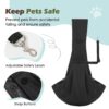 Small Dog Sling Carrier, Reversible Hands Free Dog Sling Carriers for Small Dogs and Cats, Puppy Slings Carrier with Safety Harness, Puppy Essentials, Black