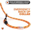 71borho3vSL._SL1500_.jpg Wooflix Heavy Duty Nylon Dog Leash | Anti Slip Padded Handle Long Dog Leash | Highly Reflective Leash for Dogs | Dog Rope for Medium & Large Dogs | Dog Training Leash | (Orange, 5 Feet Long)
