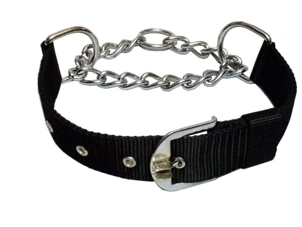71bvDQvqitL._SL1500_.jpg Woofy Combo Half Dog Collar Chain Choke Collar and Training Leash for Large Breed with Strong Cast Hook (12mm) 1 Inch Choke Collar Width