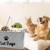 71bw-NULEML._SL1500_.jpg Toy Storage Basket, Toy Baskets for Storage, Large Folding Cat Toy Box Felt Pet Basket Felt Pet Toys Bin Perfect for Organizing Blankets and Food
