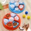 71ccNgASE5L._SL1500_.jpg Cature Dog Puzzle Feeder Bowl Dog Treat Dispenser Bowl Slow Feeding Dog Bowl Dog Treat Puzzle Dog Puzzle Toy Interactive Dog Toy for Small, Medium and Large Size Dogs(Color-Orange)
