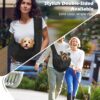 Small Dog Sling Carrier, Reversible Hands Free Dog Sling Carriers for Small Dogs and Cats, Puppy Slings Carrier with Safety Harness, Puppy Essentials, Black