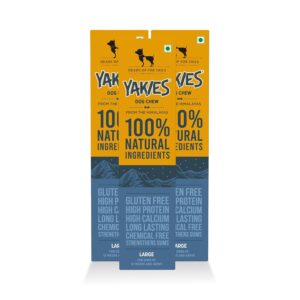 Heads Up For Tails Huft Yakies Organic Dog Chew Bone Heads Up For Tails Huft Yakies Organic Dog Chew Bone For All Life Stages (Large 3 Pcs)