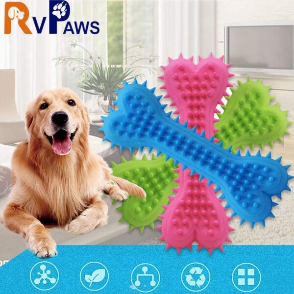 71dCTxhX5ZL._SL1100_.jpg Woofy Dog Aggressive Chewing Toy - Teeth Cleaning and Anti-bite Molar Toothbrush, Tough Teething Toy for Small, Medium and Large Dogs - Color May Vary