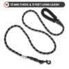 71dds04dElL._SL1500_.jpg WOOFLIX Reflective Dog Leash And Collar Combo Set | Dog Collar & Anti Slip Padded Handle Leash For Dogs | Dog Rope For Medium & Large Dogs | (Leash 5 Feet + Collar Xl, Black)