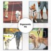 Heavy Duty Dog Leash 5ft with Padded Handle & Reflective Rope for All Dog, Durable Climbing Rope Leash with Strong Metal Clasp for Night Walking, Running, Hiking, Training (Black, 5 FT)