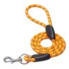 amazon basics, Heavy Duty Reflective Dog Leash 4ft /122 cm amazon basics, Heavy Duty Reflective Dog Leash 4ft /122 cm Long Nylon Rope Leash with Anti-Slip Padded Handle for Medium & Large Dogs Durable Training Leash |12 mm Thickness | Pink