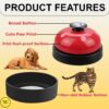 YellowCult Dog Doorbell for Potty Training with Loud Ring, Pet Training Bell for Dogs to Ring to Go Outside, Non-Slip Puppy Bell for Door with Cute Paw Print | Dog Training Bell Communication Tool