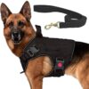 Tactical Dog Harness with Leash | Dog Training Belt | Adjustable Size for Giant Dogs | Recommended for 40-90 Kg Pet (Black, XL)