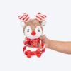 HUFT Dashing Reindeer Squeaky Dog Toy – Multicolor Plush Toy for Puppies & Adult Dogs | Interactive Chew, Tug & Play Toy | Fun, Durable, and Soft Pet Toy for Dogs