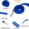 Dog Collar Belt And Leash Set For Large Dogs, Dog Stylish Nylon Leash Belts With Bell - Labrador, Golden Retriever, Pitbull, German Shepherd, Husky, Doberman (Large, Blue),60X3.1 Cm