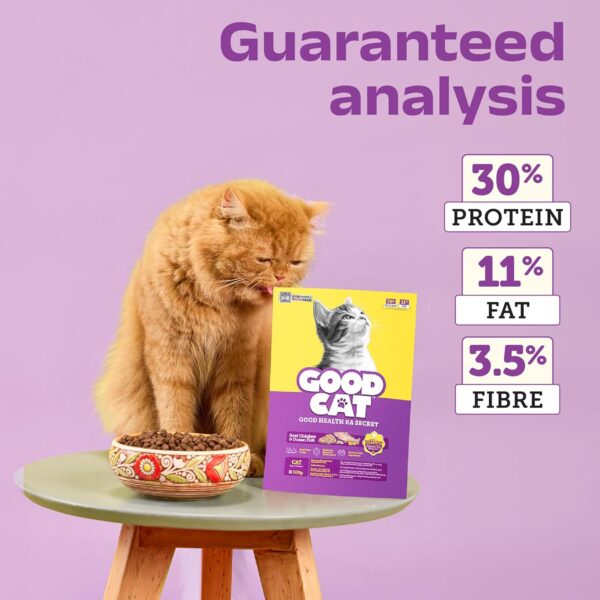 71g1MdifH6L._SL1500_.jpg Good Cat Dry Cat Food | Oven Baked | Made with Real Chicken & Ocean 4 Fish Cat Food | 1 kg | Suitable for All Ages | High Palatability | Tuna, Salmon & Mackerel | Essential Taurine for Vision