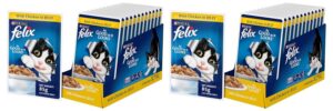 Purina Felix® As Good As It Looks Wet Food for Purina Felix® As Good As It Looks Wet Food for Adult Cats|Complete and Balanced Cat Food |Chicken Flavour|Pack of 24 Pouches (12 x 85 g)