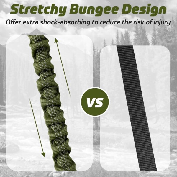 71gAvjhS9tL._SL1500_.jpg Hank Military Dog Leash | Heavy Duty Metal Hook | 3M Reflective | Stretchable Large Rope | Soft Double Handle | Suitable for Training, Walking, Adventure (Army Green 6 Feet)